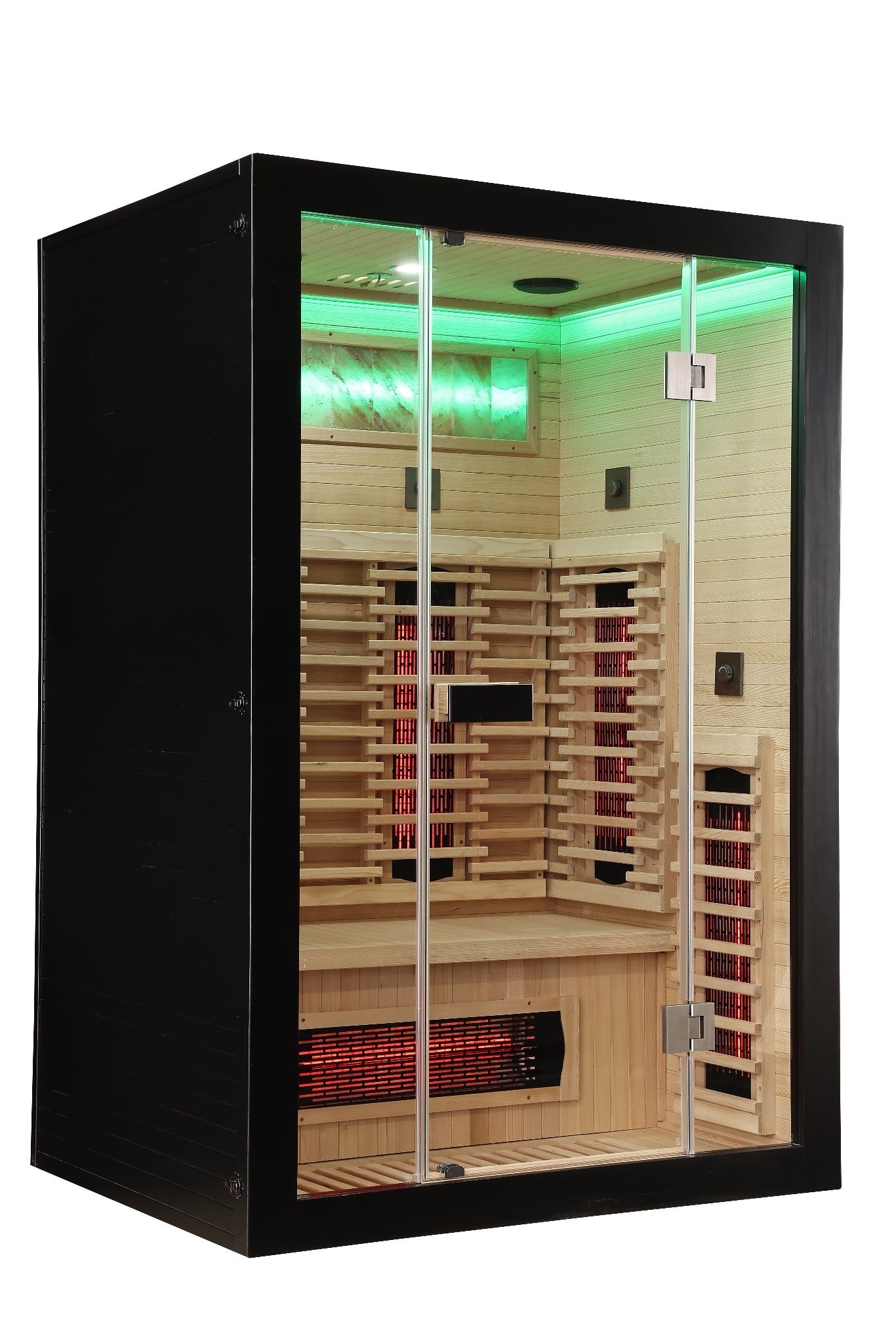HotBox2 Black Indoor Infrared Sauna 2 Seater 13 AMP